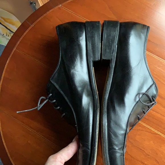 Salvatore Ferragamo Men’s Black Leather Oxford Size 12 - Picture 4 of 10